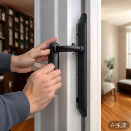 “防盗门手把套实用安装教程”