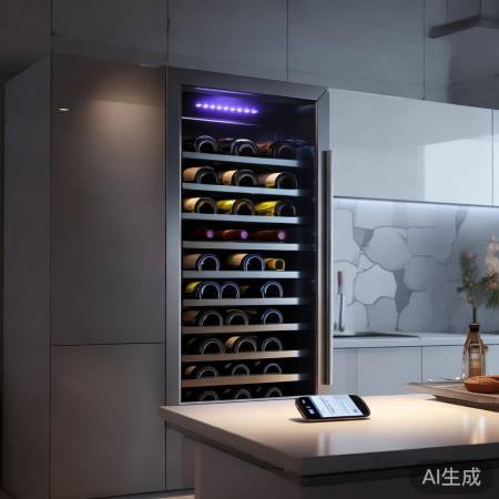 智能酒柜，科技艺术结合。