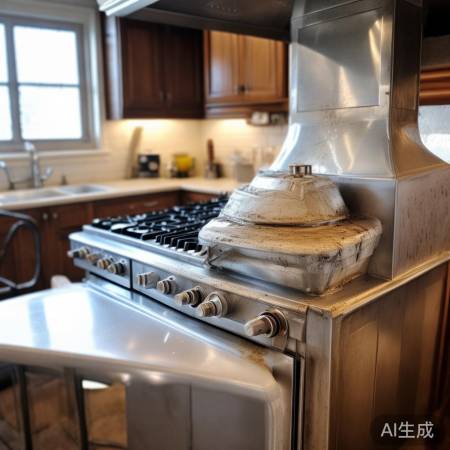 油烟机清洁，碱水一刷即净，安全