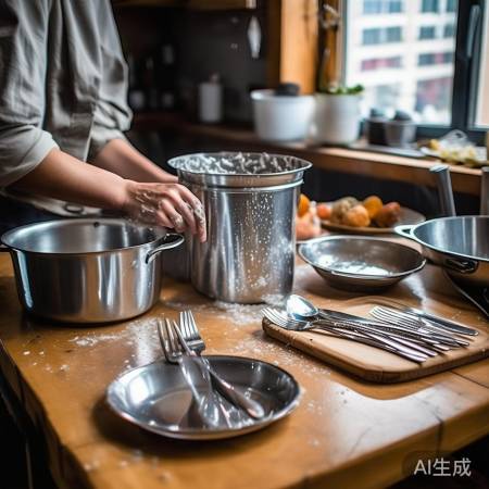 食用碱水清洁厨房，焕然一新。