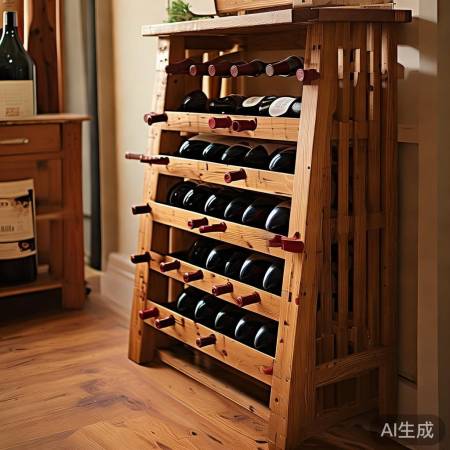 自制红酒斜架，巧解酒柜空间难题