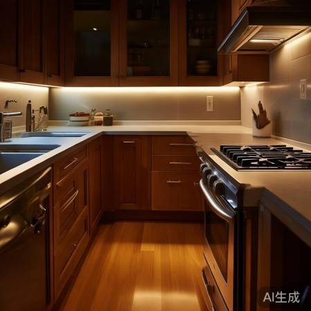 隐藏灯光，照亮温馨厨房