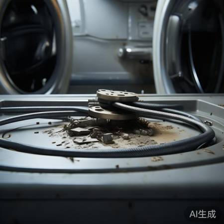 洗衣机刹车线断裂，长期磨损或放