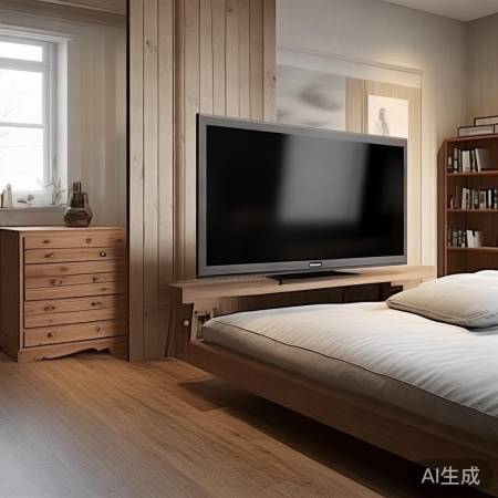 电视摆放宜沙发后，空间小选壁挂