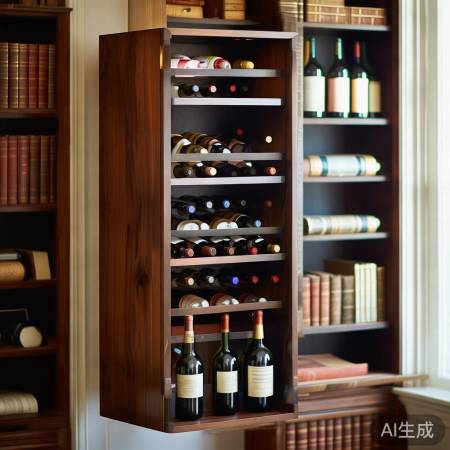 多功能悬空酒柜，实用美观。