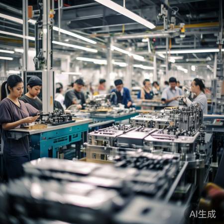 繁忙生产，自动化流水线