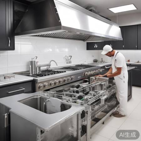 油烟机清洗组装,确保正常运转