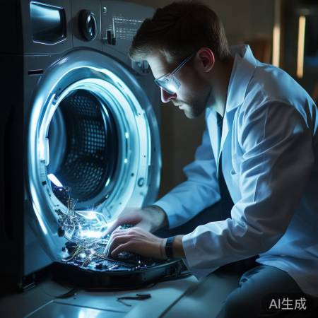 洗衣机电路检查，电路板烧毁需更