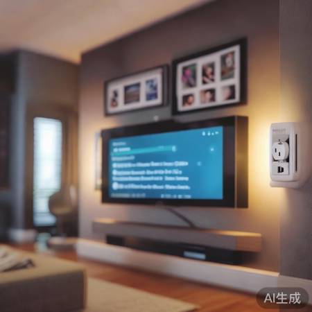 背景墙插座：五孔更安全适电视