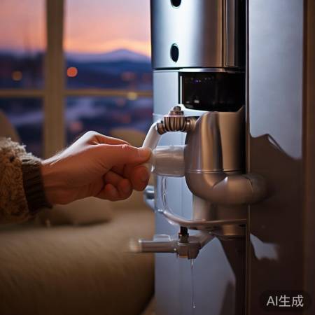 巧用夹子控制壁挂炉补水。