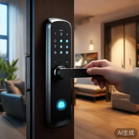 指纹锁一触即开,多方式解锁方便