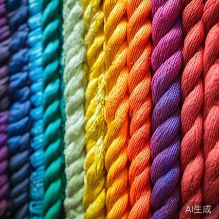 多彩绳渐变艺术