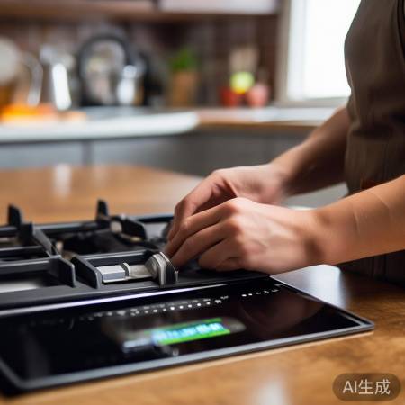 更换电池,选对规格,灶具正常。