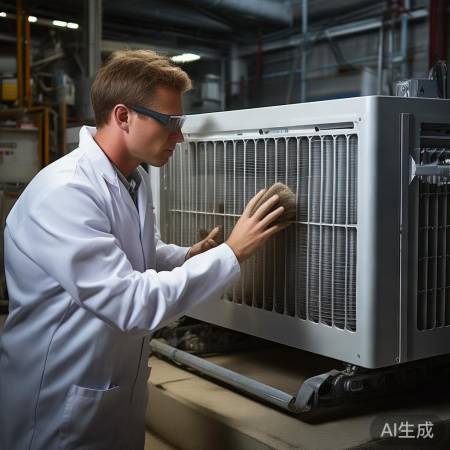 空调外机散热检查，清理散热器。