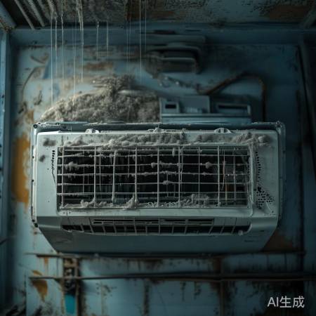 空调堵塞，散热降效，冷凝水增。