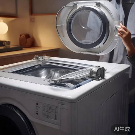 洗衣机安全锁,防止孩童误开。