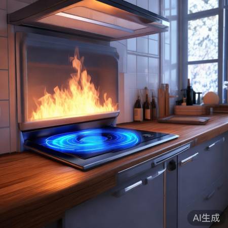 电磁炉摆放需注意防火安全。