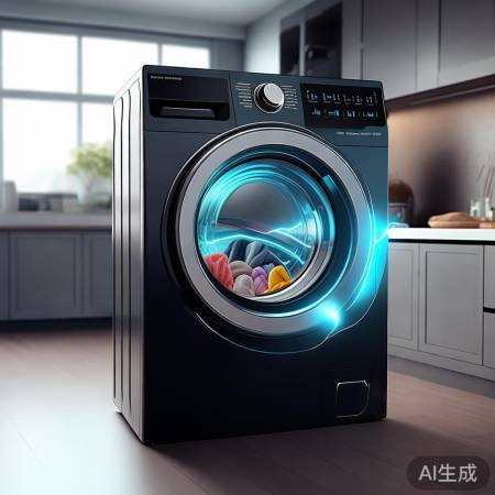 智能洗衣机，自动调整脱水。