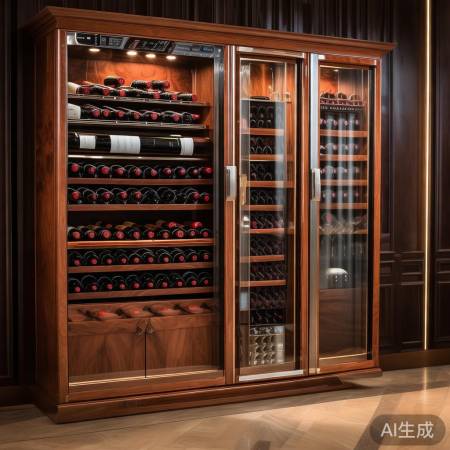 名贵实木酒柜,智能收藏佳酿