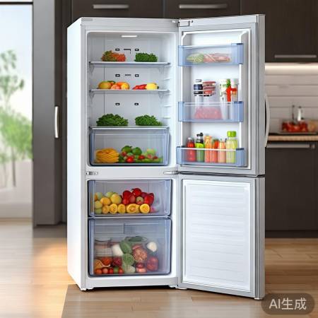 海尔426冰箱，小巧实用，分层