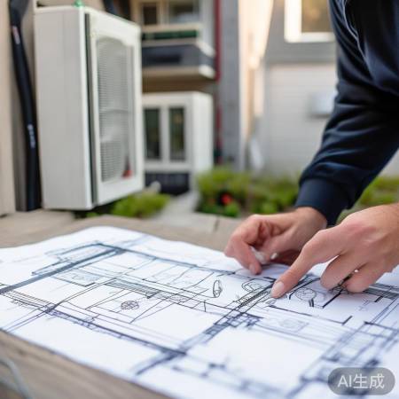 空调外机通风承重墙，管道长度宜