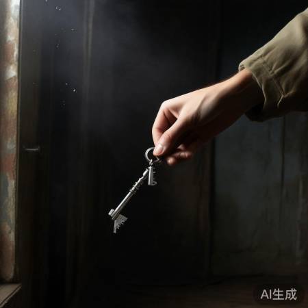 “用普通钥匙定位锁芯位置”