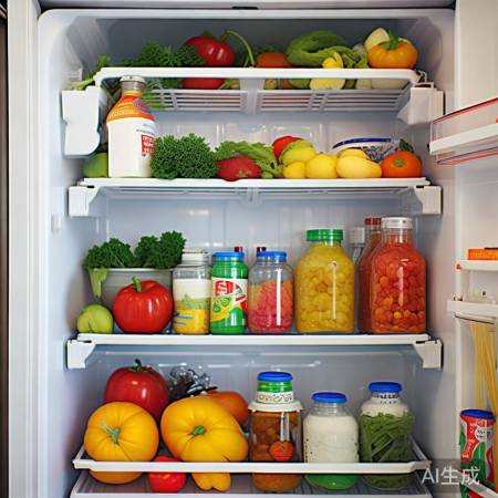 食物冷藏巧摆放，上易变下不易，