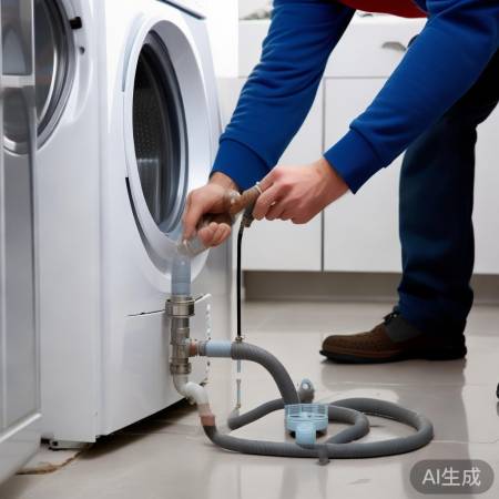 调整洗衣机位置，确保排水畅通