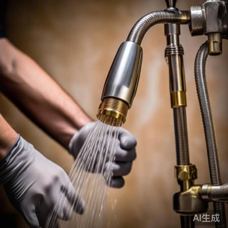 花洒安装：连接软管，螺纹对齐