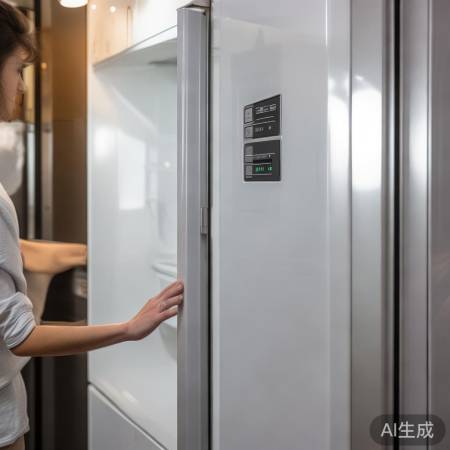 冰箱门开，面板详览