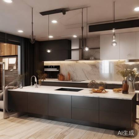 厨房角落消毒柜，空间整洁避入口