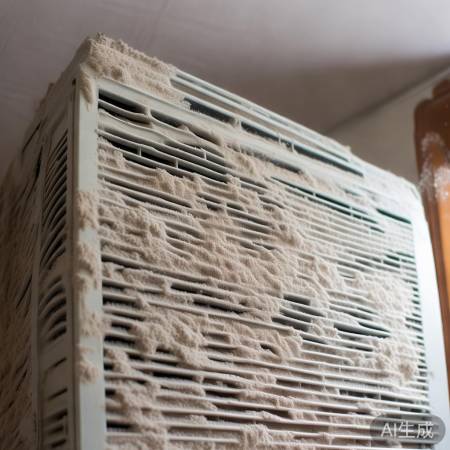 空调清洗前：藏污纳垢，灰尘堆积