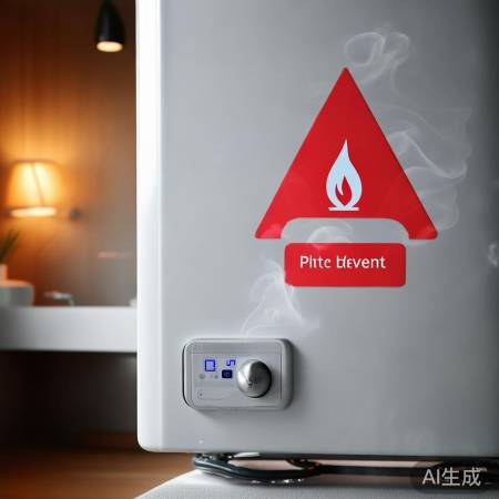 防干烧标志，安全防线保障。