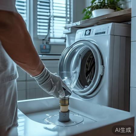 洗衣机盖开启,安全操作第一步。