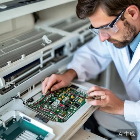 空调内机电路板检查，排查故障。