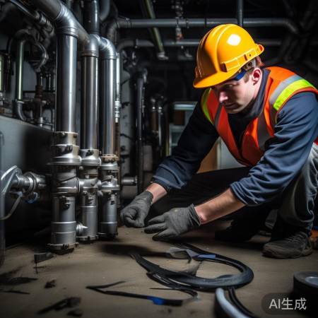 检查接口防漏,生料带缠绕密封。