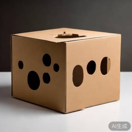 纸箱变立体小保险柜，巧用美工刀