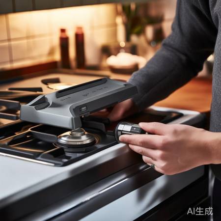 燃气灶电池检查，注意正负极。