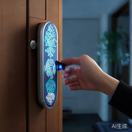 梅花指纹锁,安全耐用,防撬报警