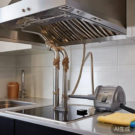 油烟机管道定期清理，保持排风顺