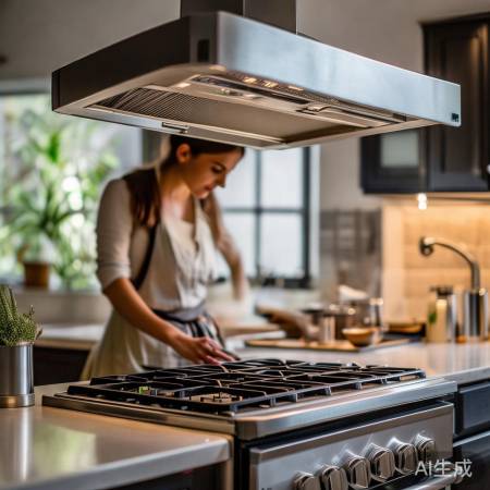 吸油烟机过滤油烟，保持烹饪习惯