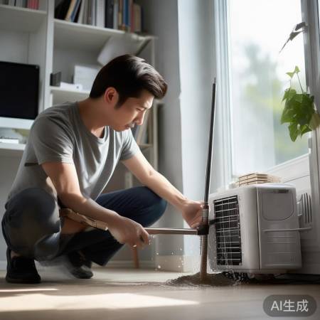 空调排水管疏通，避免积珠。