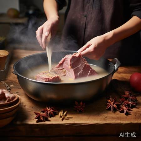 煮冻肉秘诀：适量水，防柴硬，加