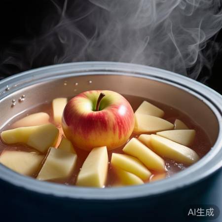 热水煮苹果，简单三步！