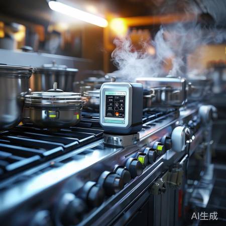 商用燃气灶，安全阀控泄漏。