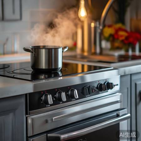 集成灶自动停,警惕安全记心间。