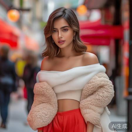 明星时尚潮流：吊带裙配空调衫风