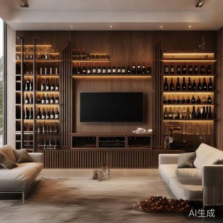 家居装修新趋势:网红酒柜电视墙