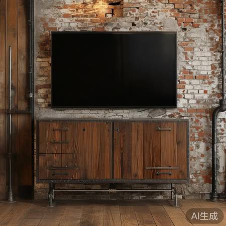 工业风酒柜,复古现代融合