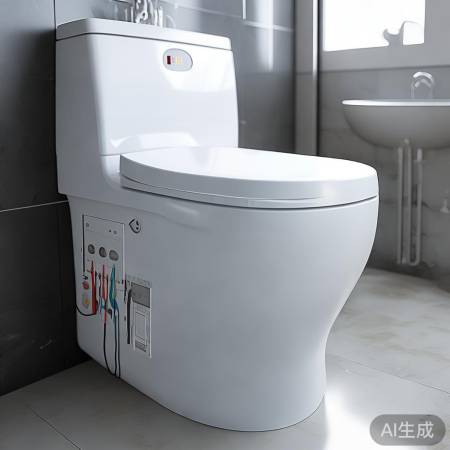 安装马桶旁智能控制系统，按图接